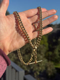 10k Graduated Curb Watch Chain