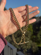 10k Graduated Curb Watch Chain