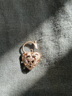 Antique Heart Padlock Charm