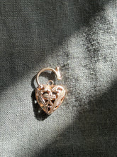 Load image into Gallery viewer, Antique Heart Padlock Charm
