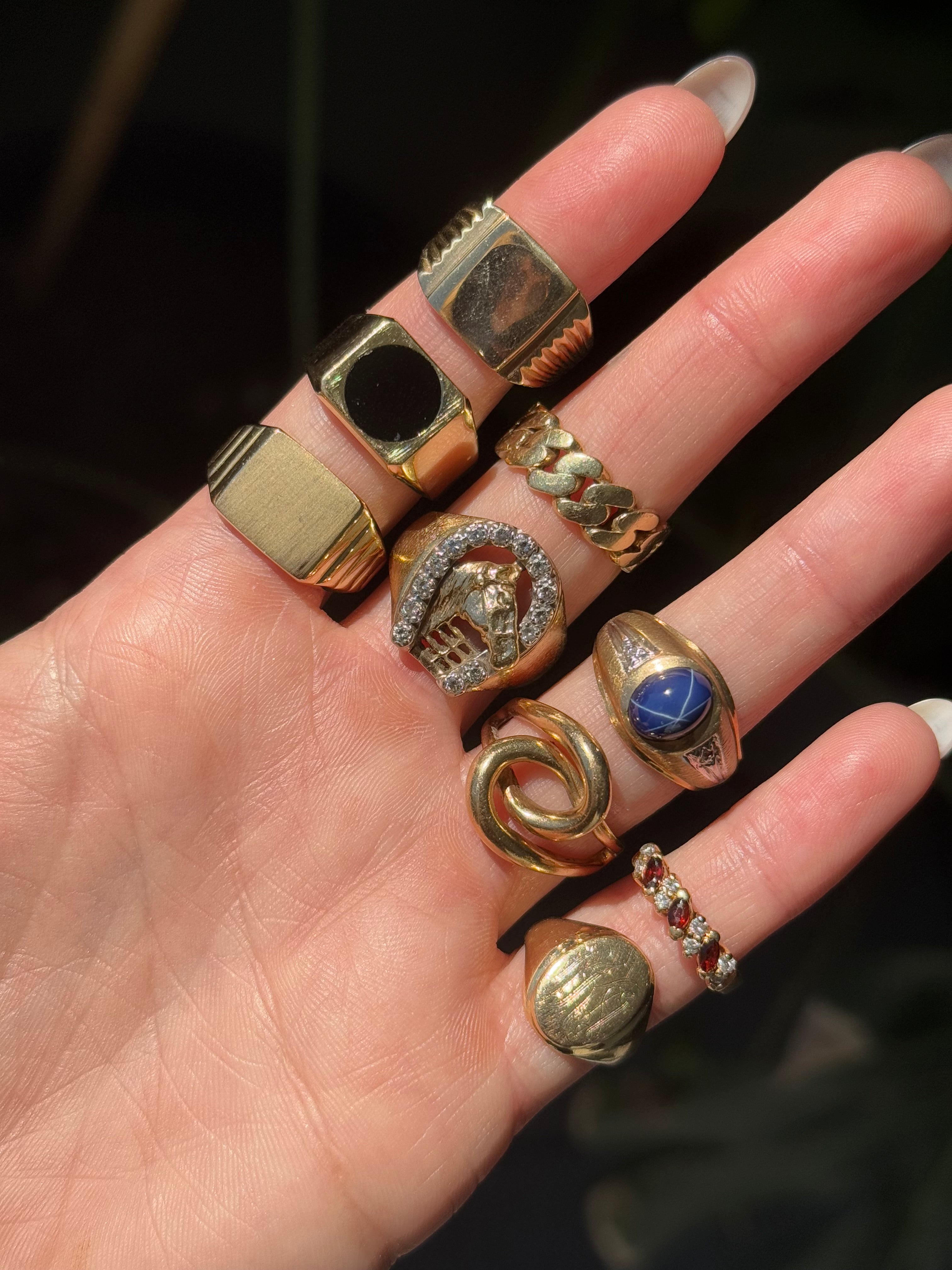 Star Sapphire Diamond Ring