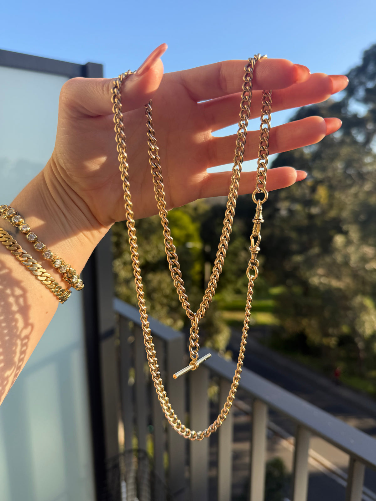 10k 28” Antique Albert Watch Chain