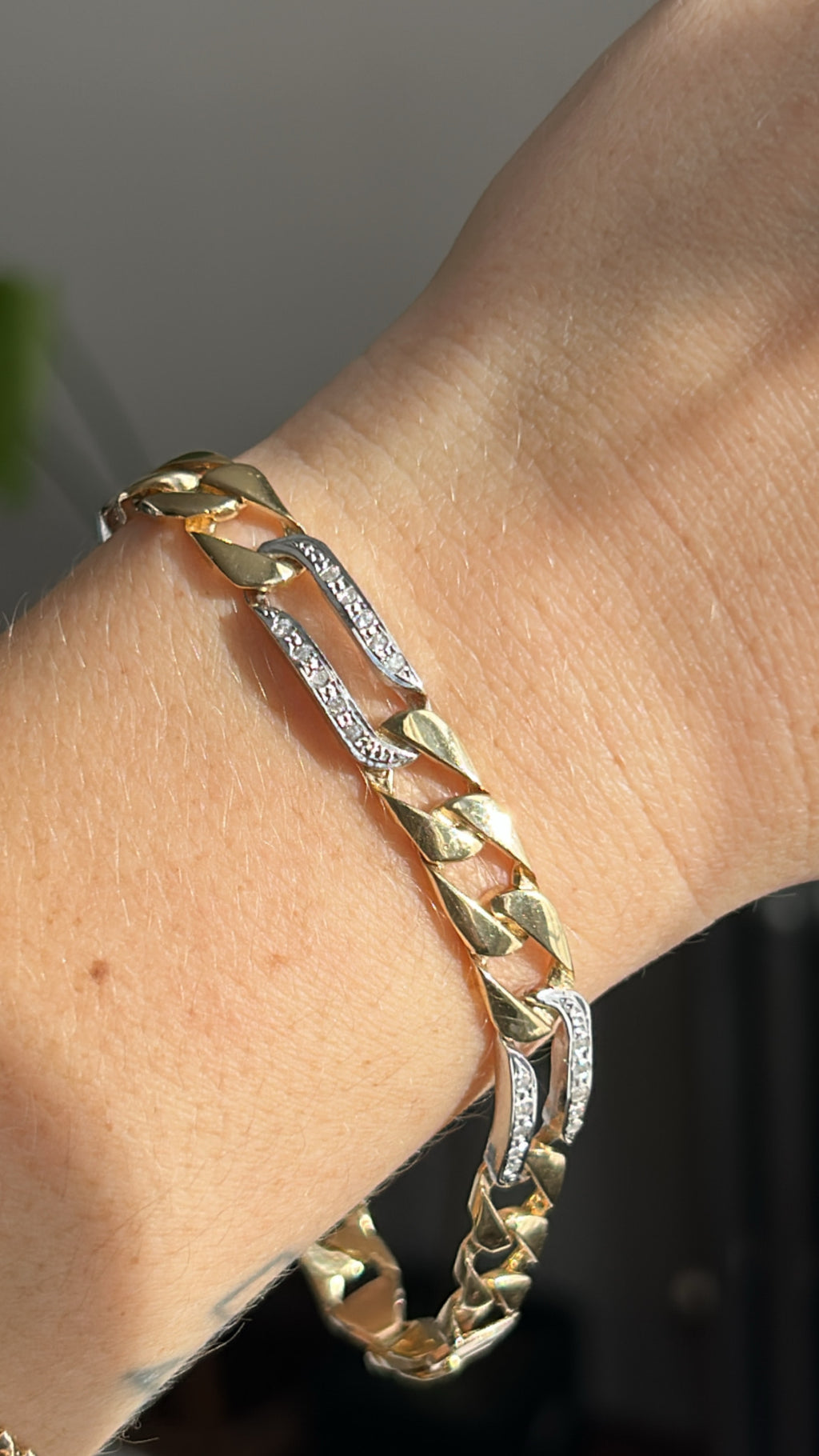 Diamond Figaro Bracelet