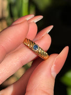 Sapphire Croissant Band