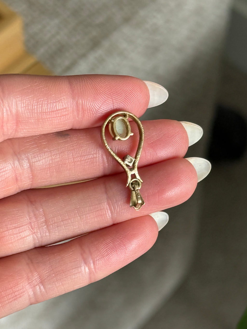 Opal Diamond Drop Charm