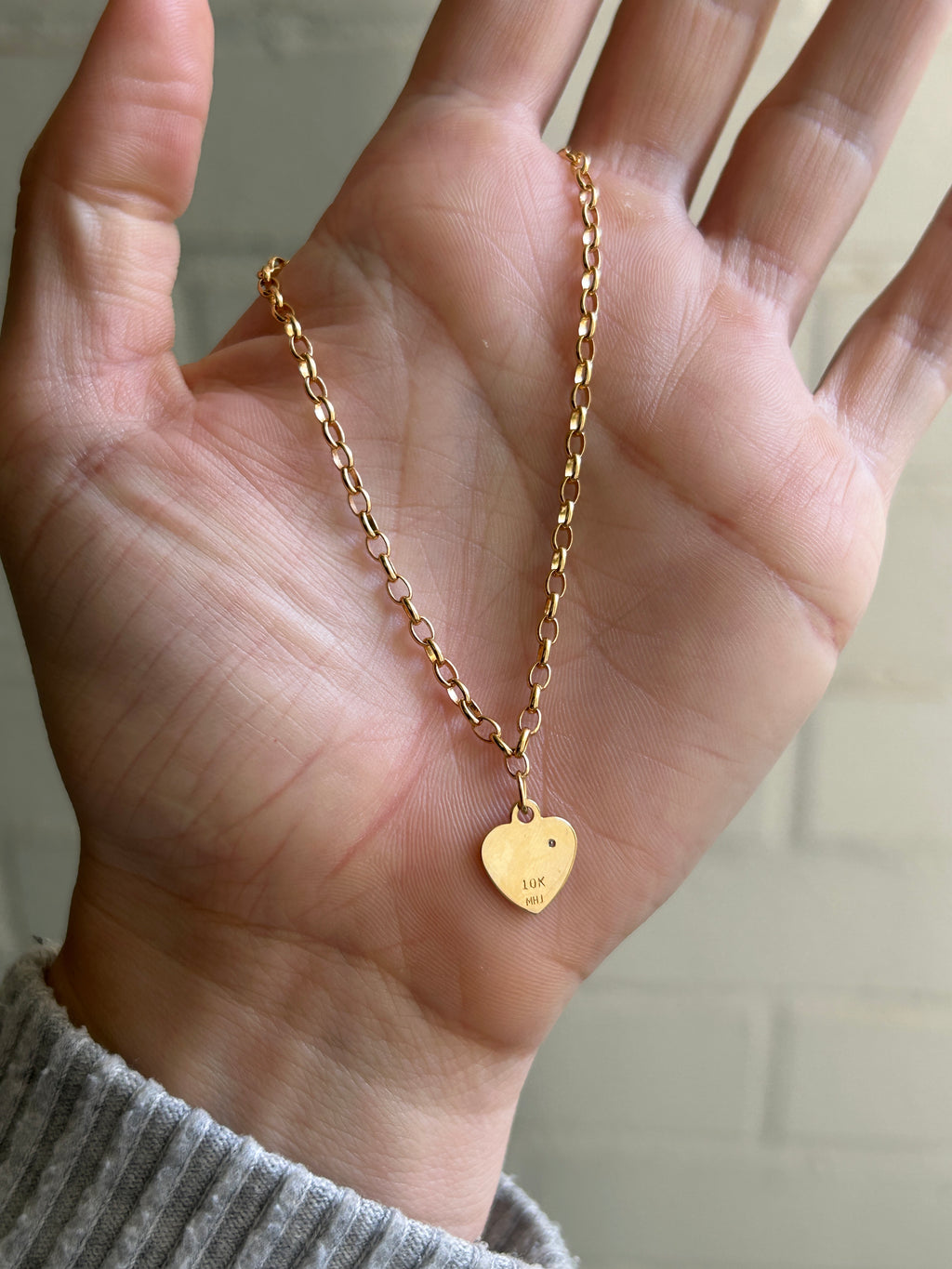 Solid Rolo Charm Bracelet