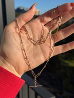 Fancy Twisted Trombone T Bar Chain