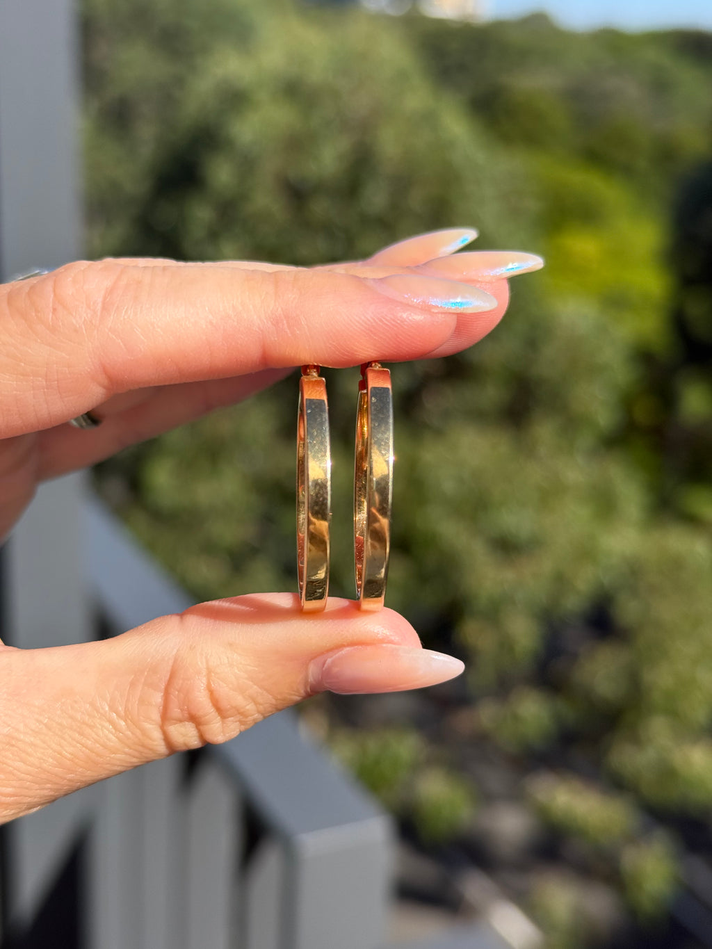 Square Edge Hoops