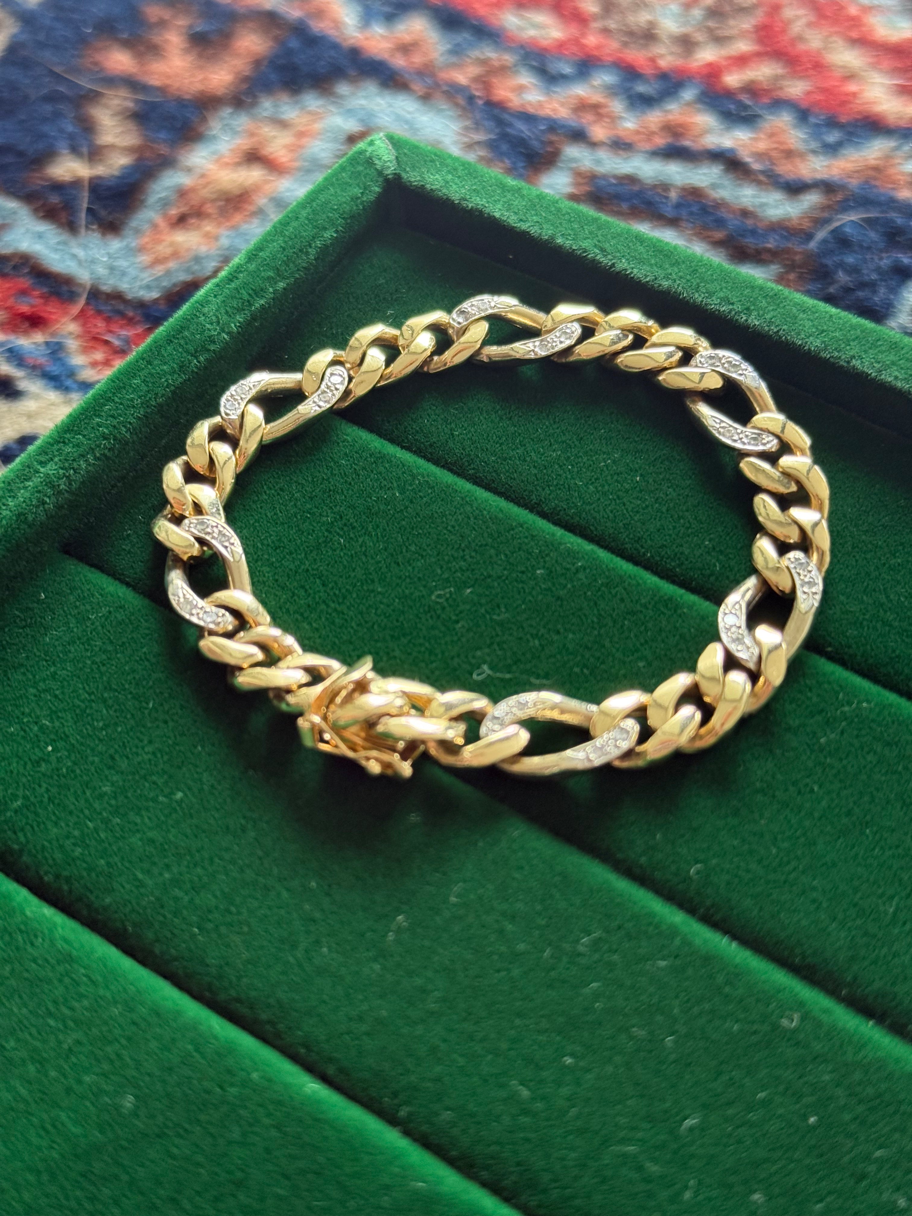 Diamond Figaro Bracelet