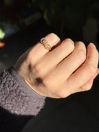 Textured Diamond Love Ring