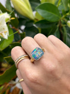 Australian Boulder Opal Ring