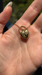 Rolo Heart Padlock Bracelet