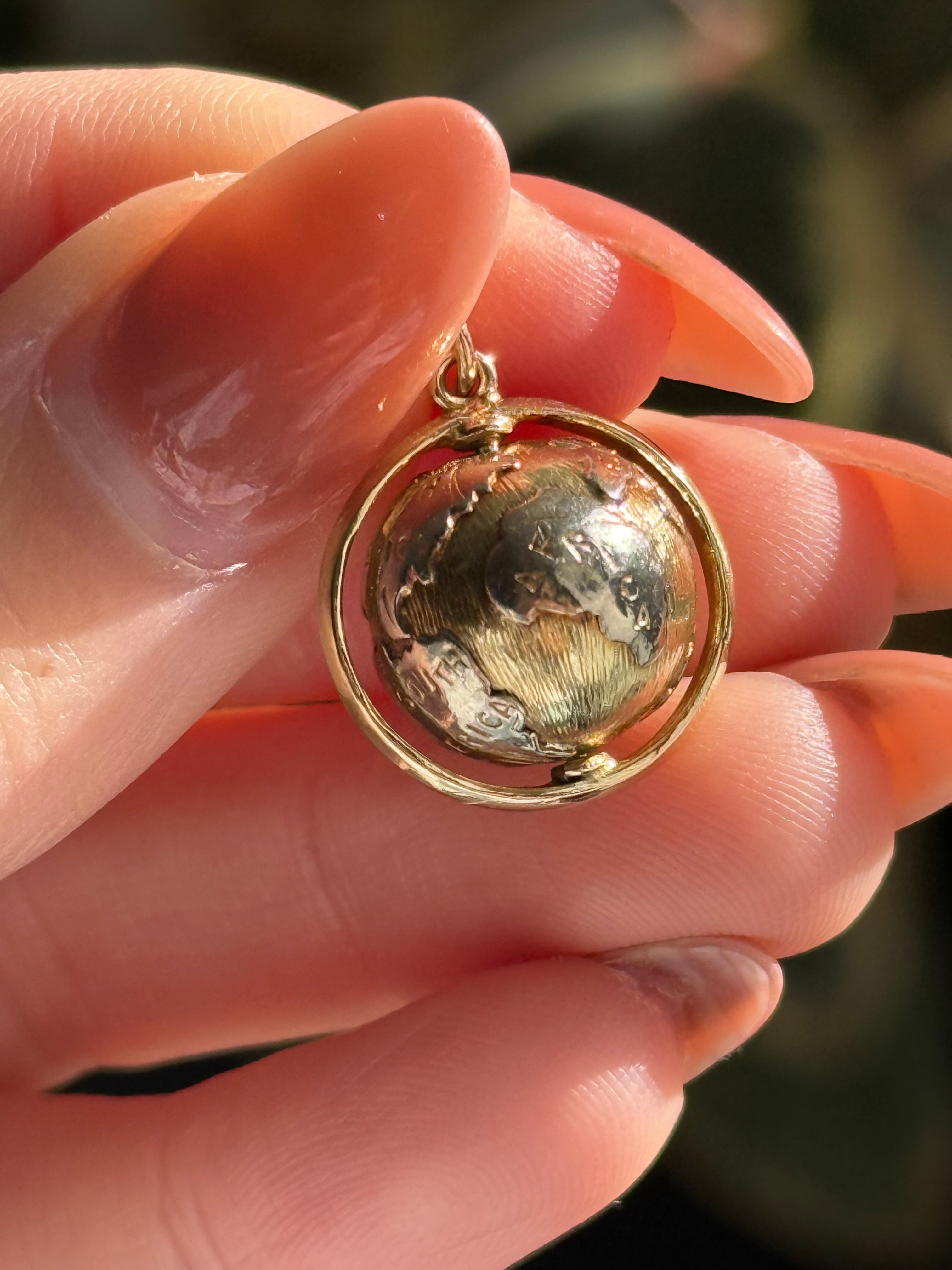 Vintage Globe Charm