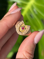 Antique Ruby Horseshoe