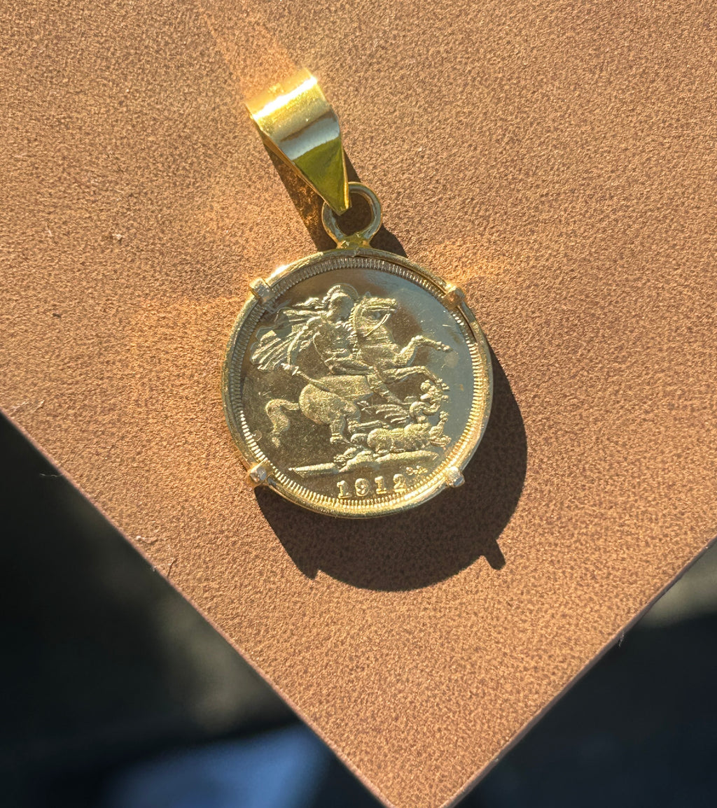Old English Sovereign Coin Pendant