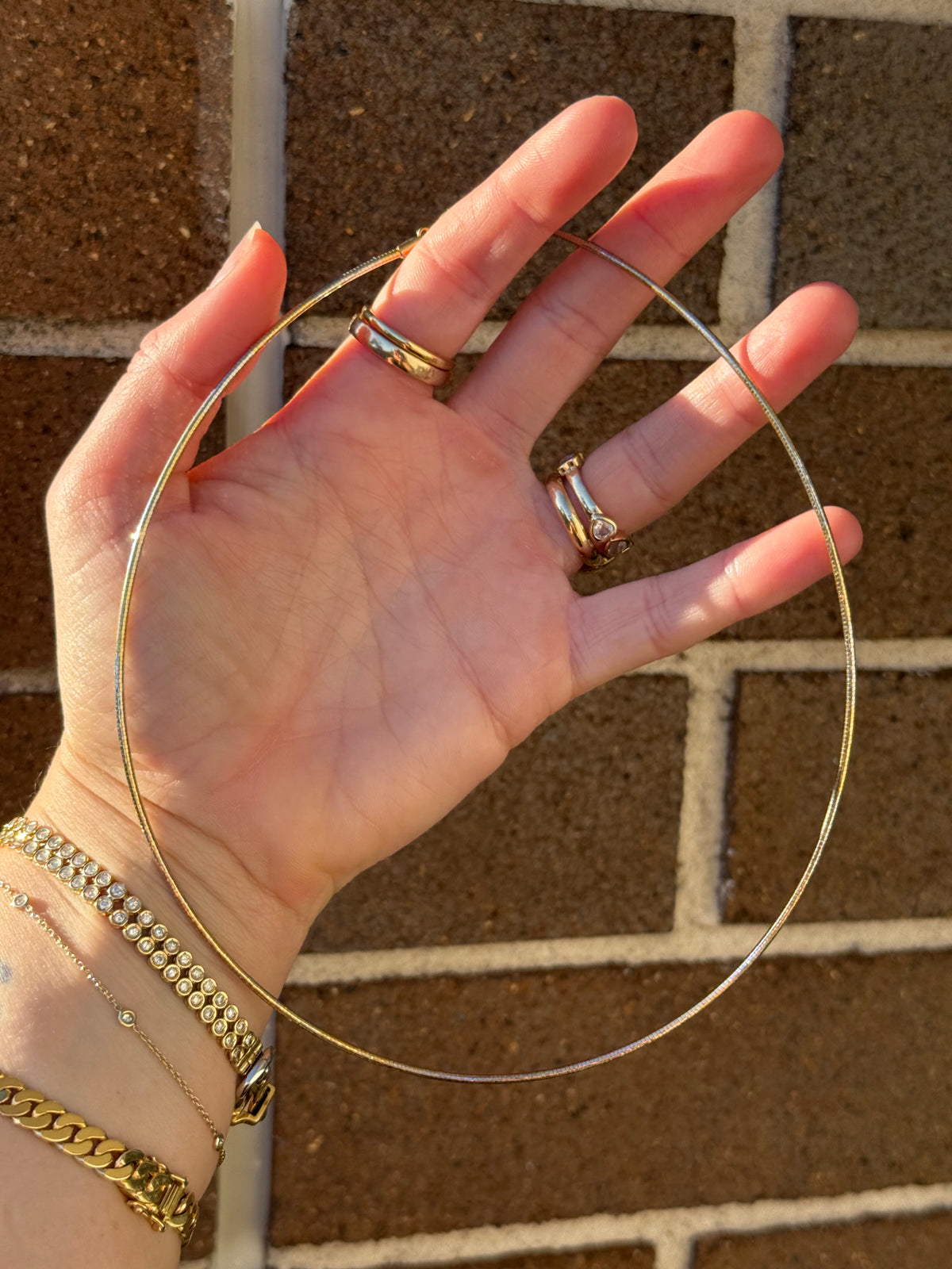 Striped Omega Wire Chain