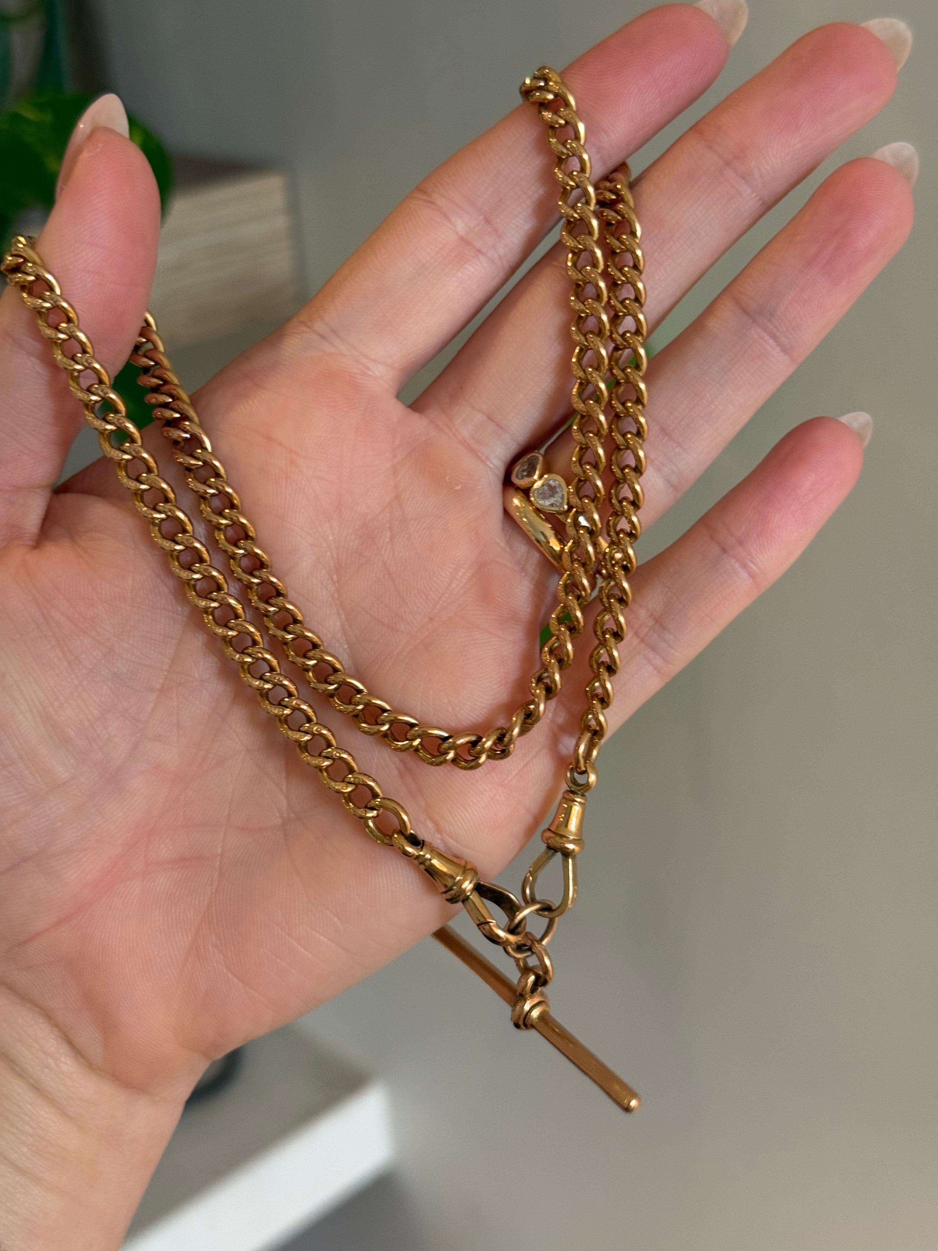 Antique Albert Curb Watch Chain