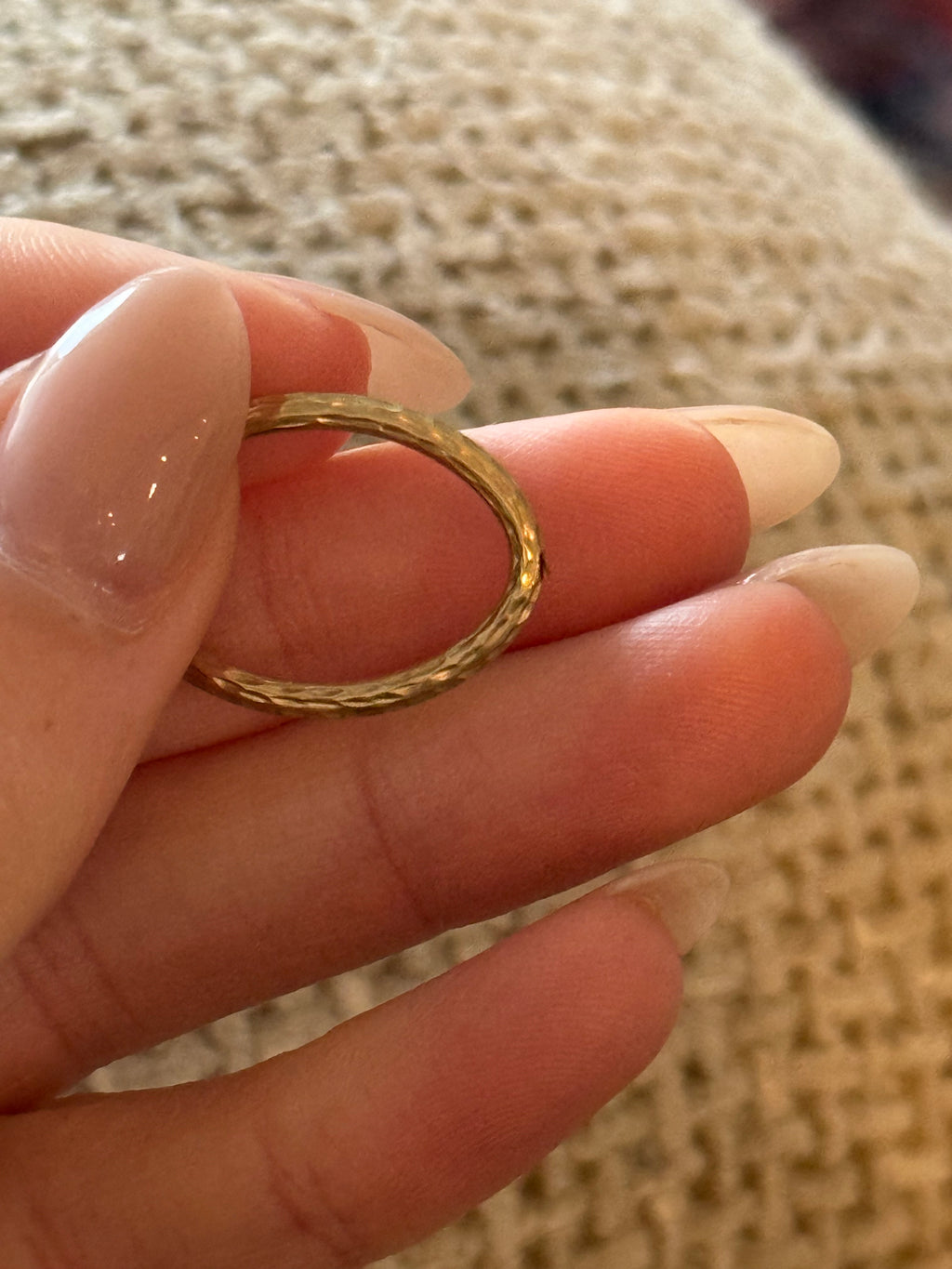 Hammered Diamond Cut Oval Hoops