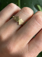 Double Heart Starburst Ring