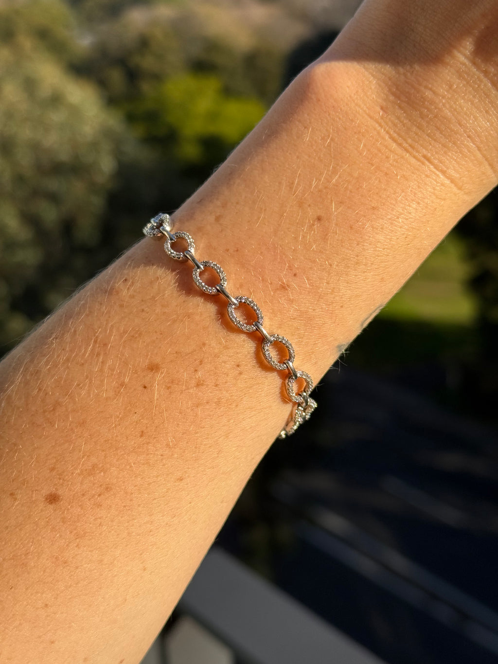 Diamond Oval Bracelet