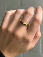 Solid Diamond Solitaire Band