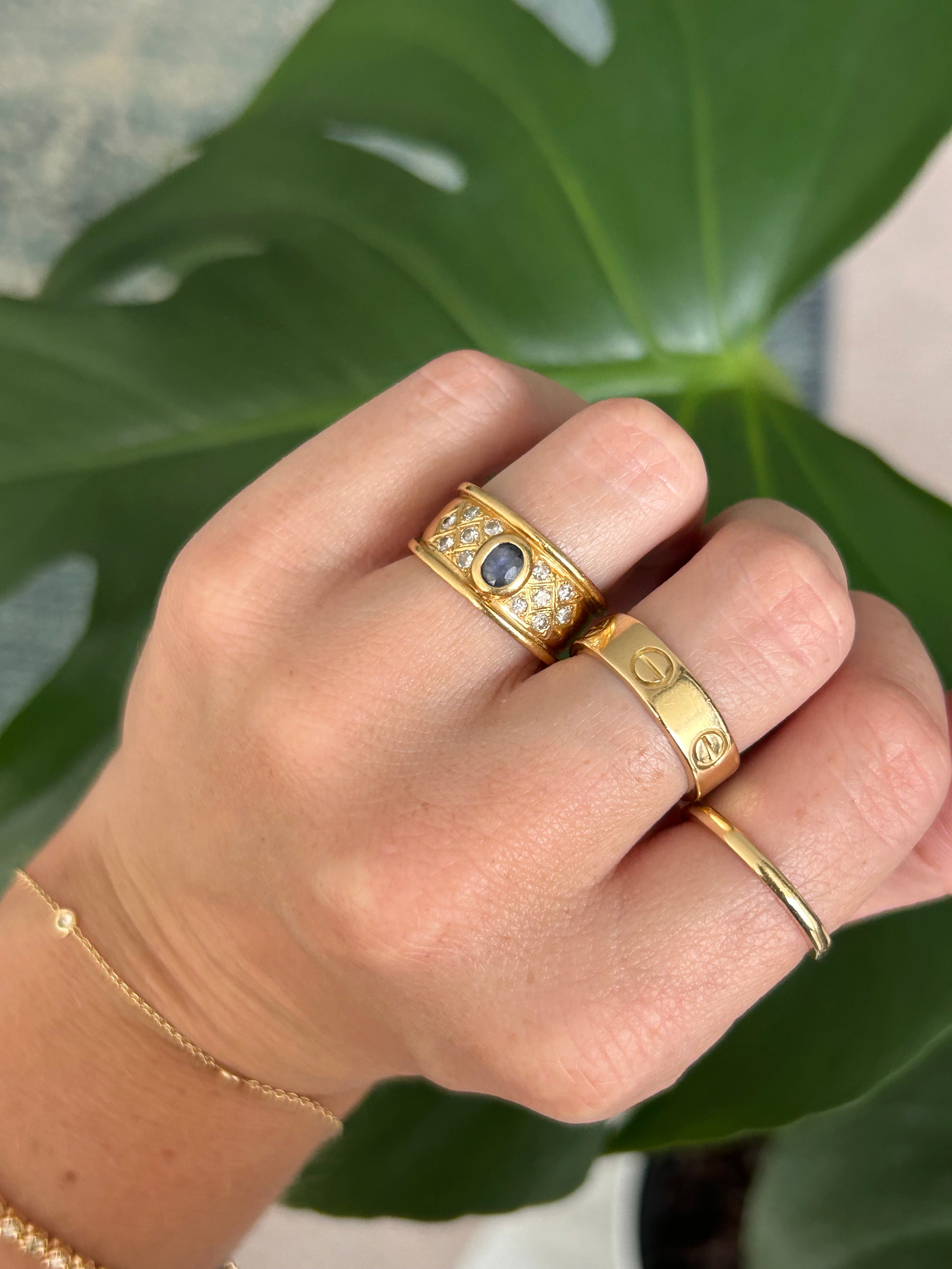 Diamond Sapphire Band