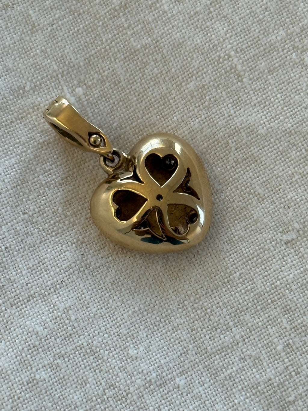 Diamond Heart Lucky Charm