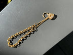 Antique Heart Padlock Chunky Rolo Bracelet