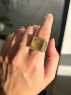 Textured Square Diamond Ring