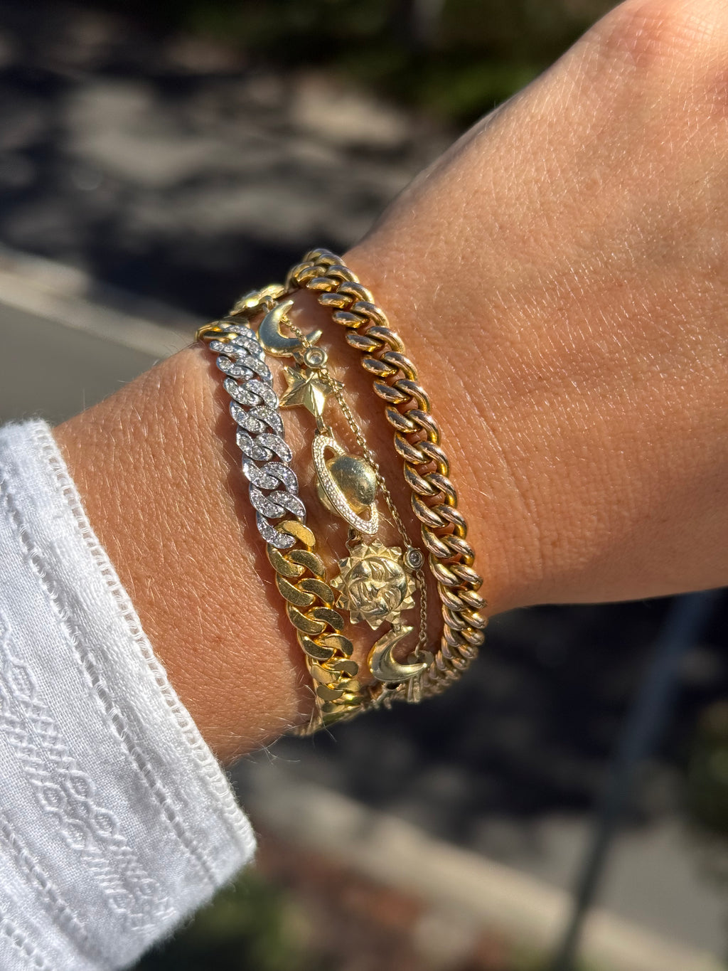 Antique Solid Curb Bracelet