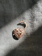 Antique Heart Padlock Charm