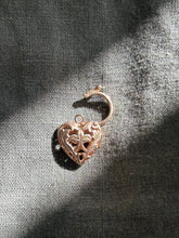 Load image into Gallery viewer, Antique Heart Padlock Charm
