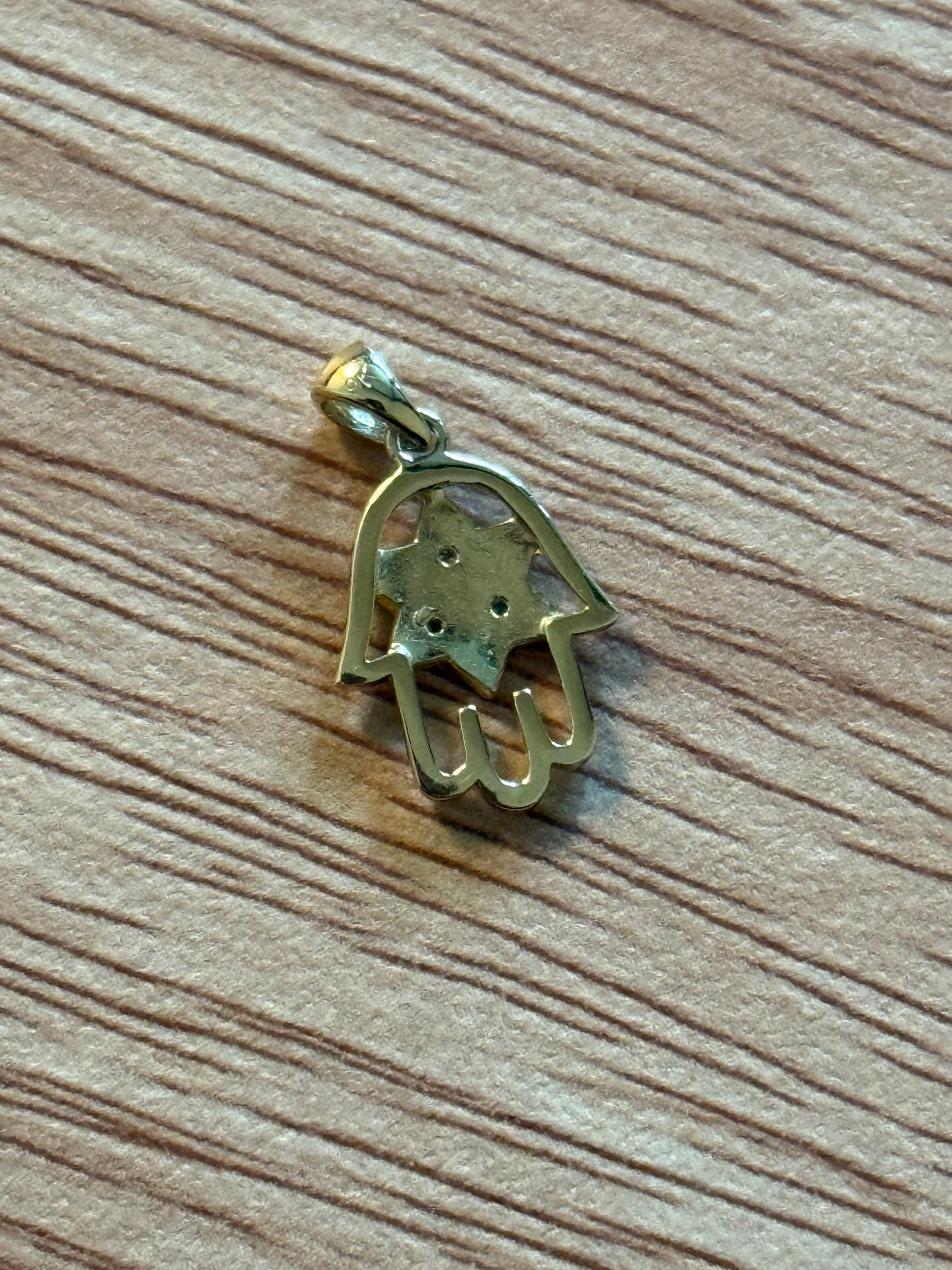 Diamond Hamsa Charm