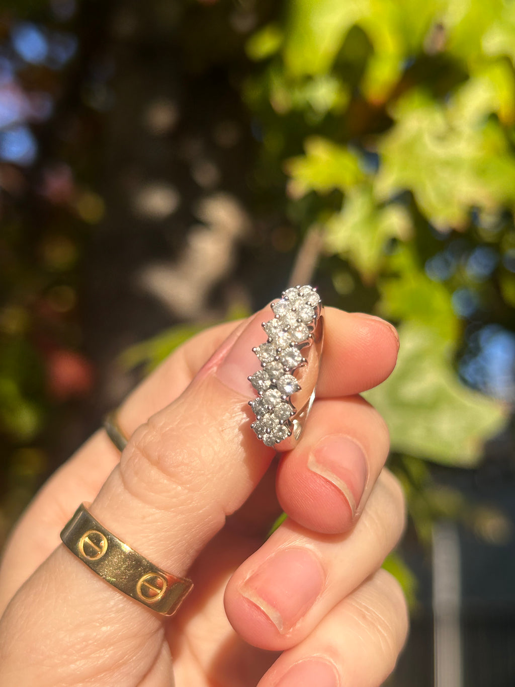 Diamond Cluster Ring