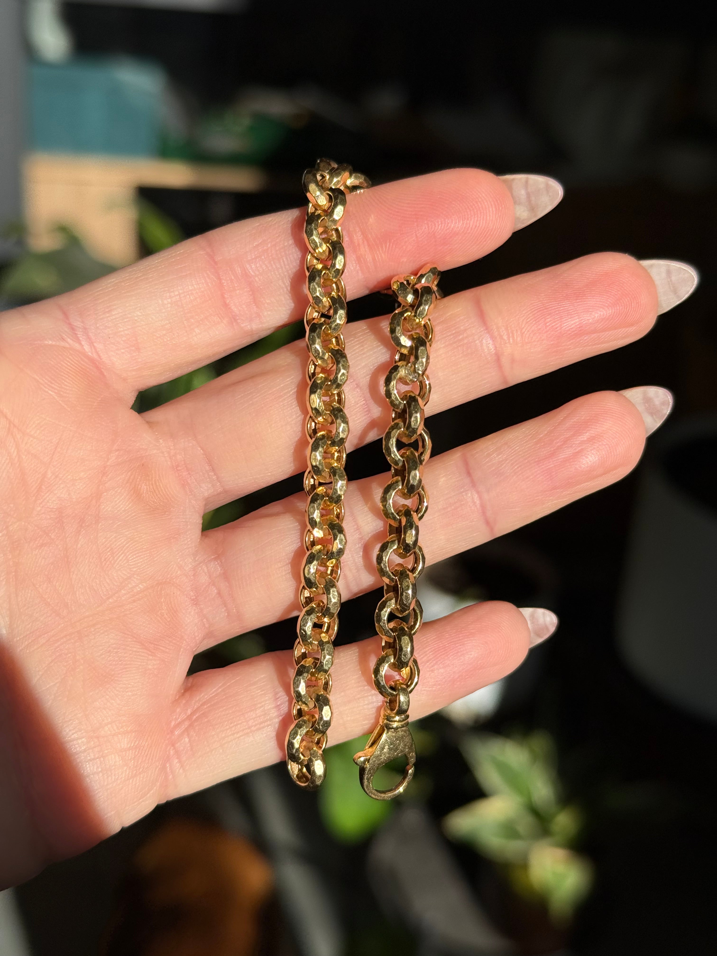 Diamond Cut Shimmery Rolo Bracelet