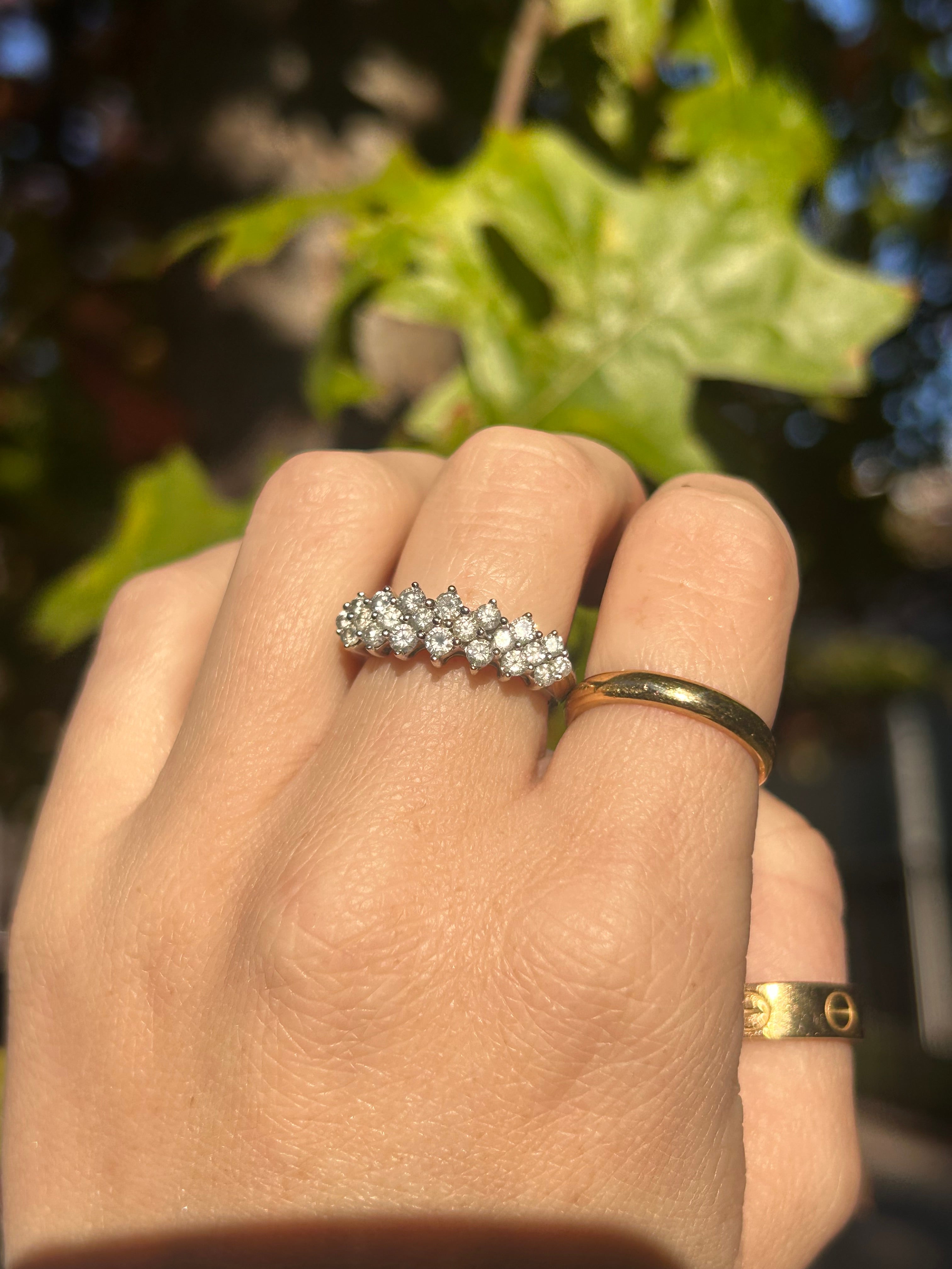 Diamond Cluster Ring