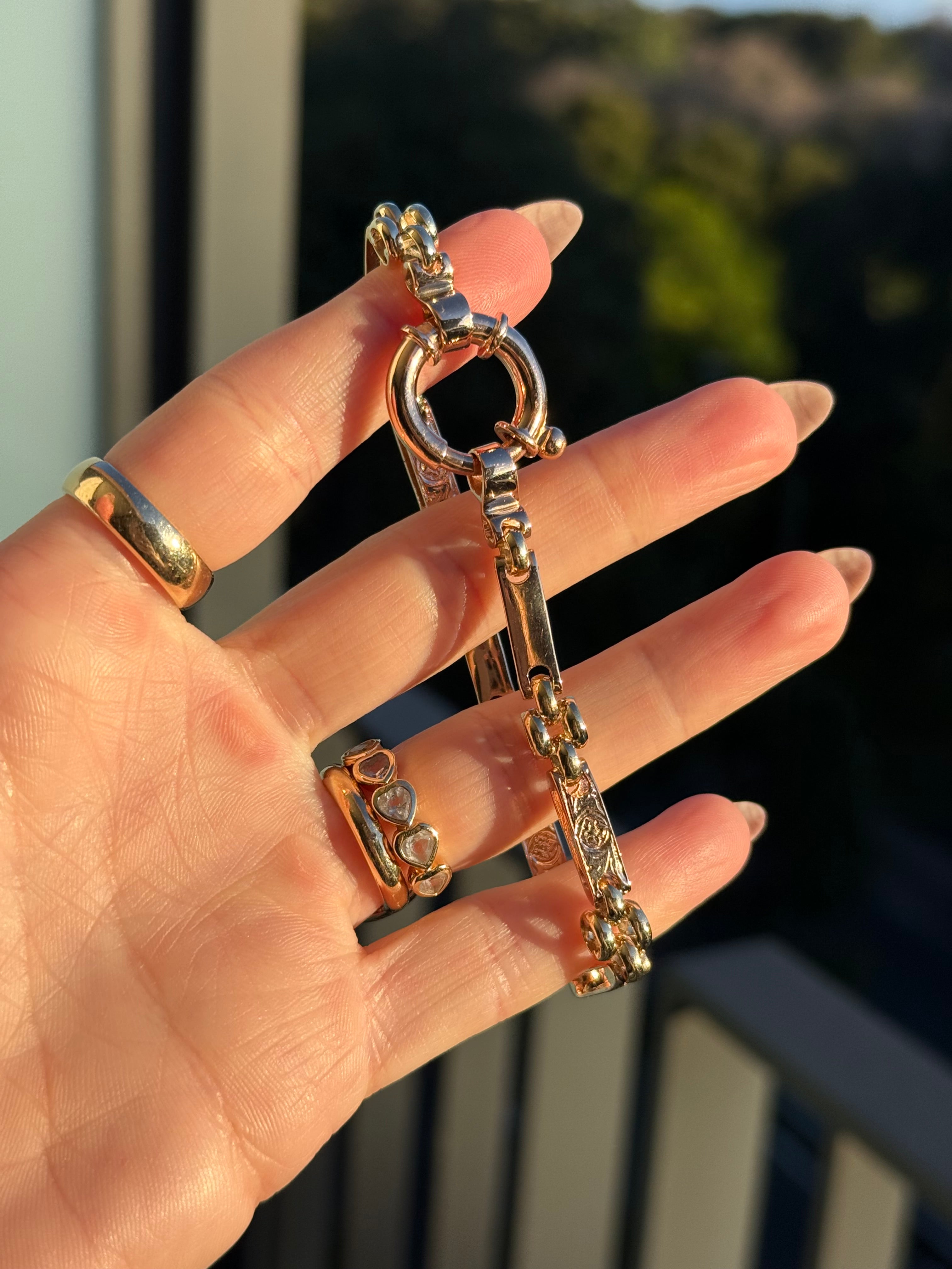 Filigree Bolt Gate Bracelet