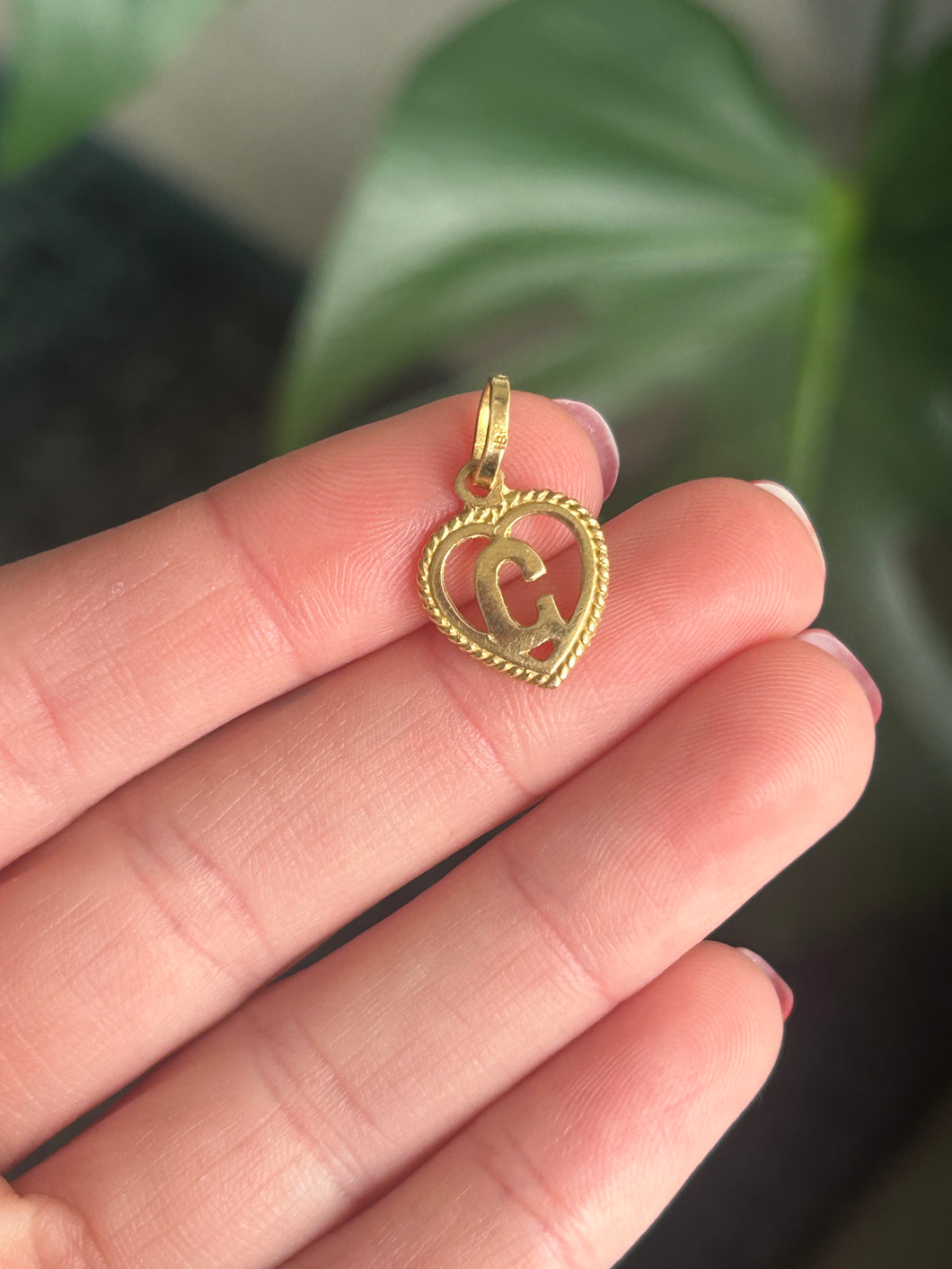 G Heart charm