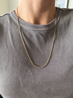 Solid Long Diamond Cut Ball Chain