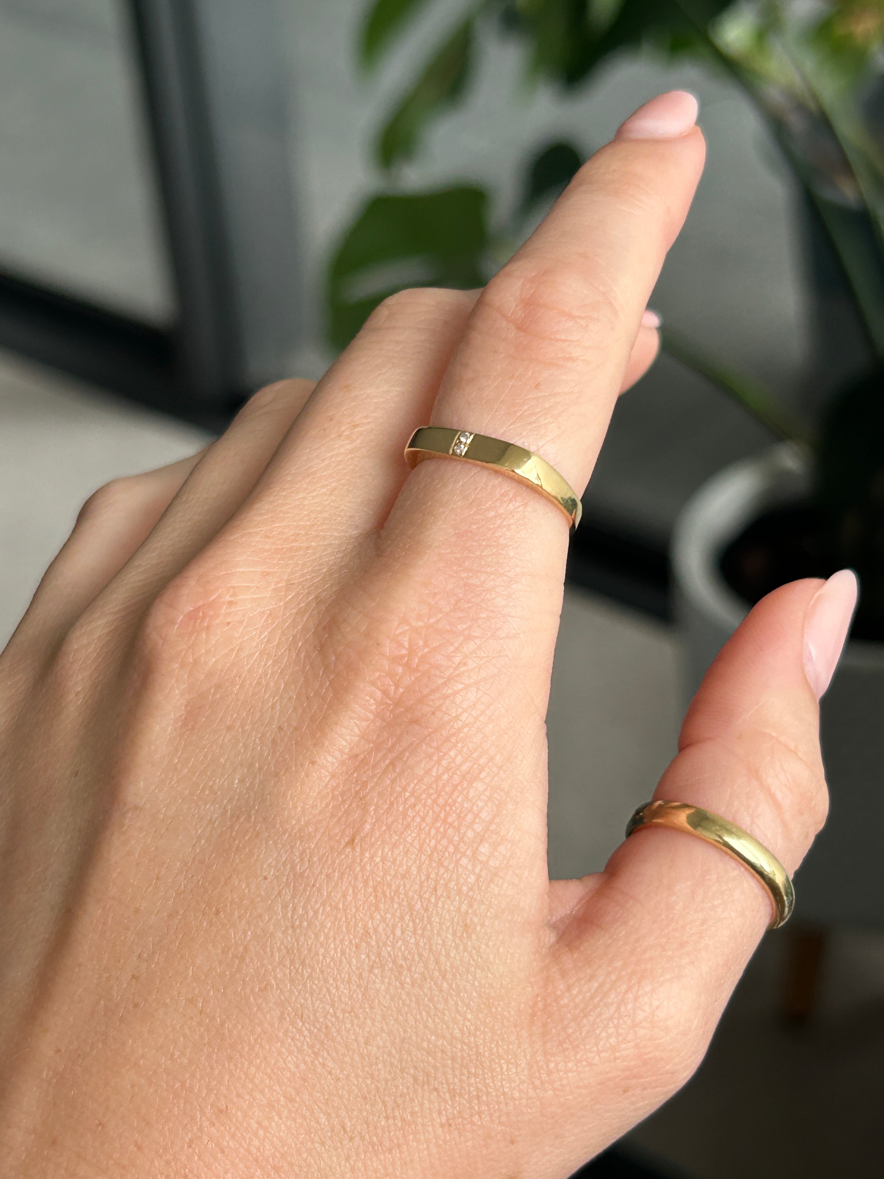 Square Diamond Stripe Band