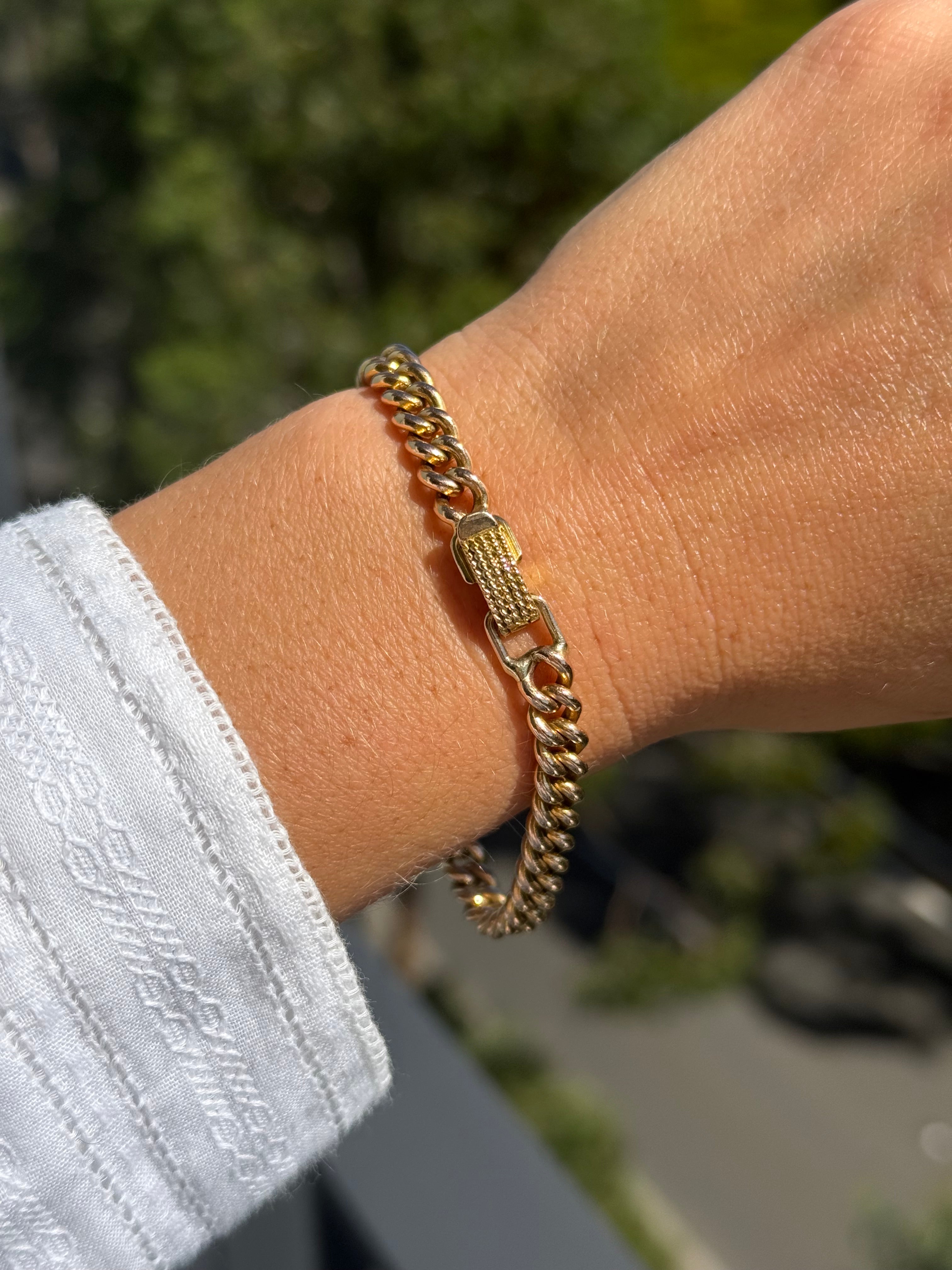 Antique Solid Curb Bracelet