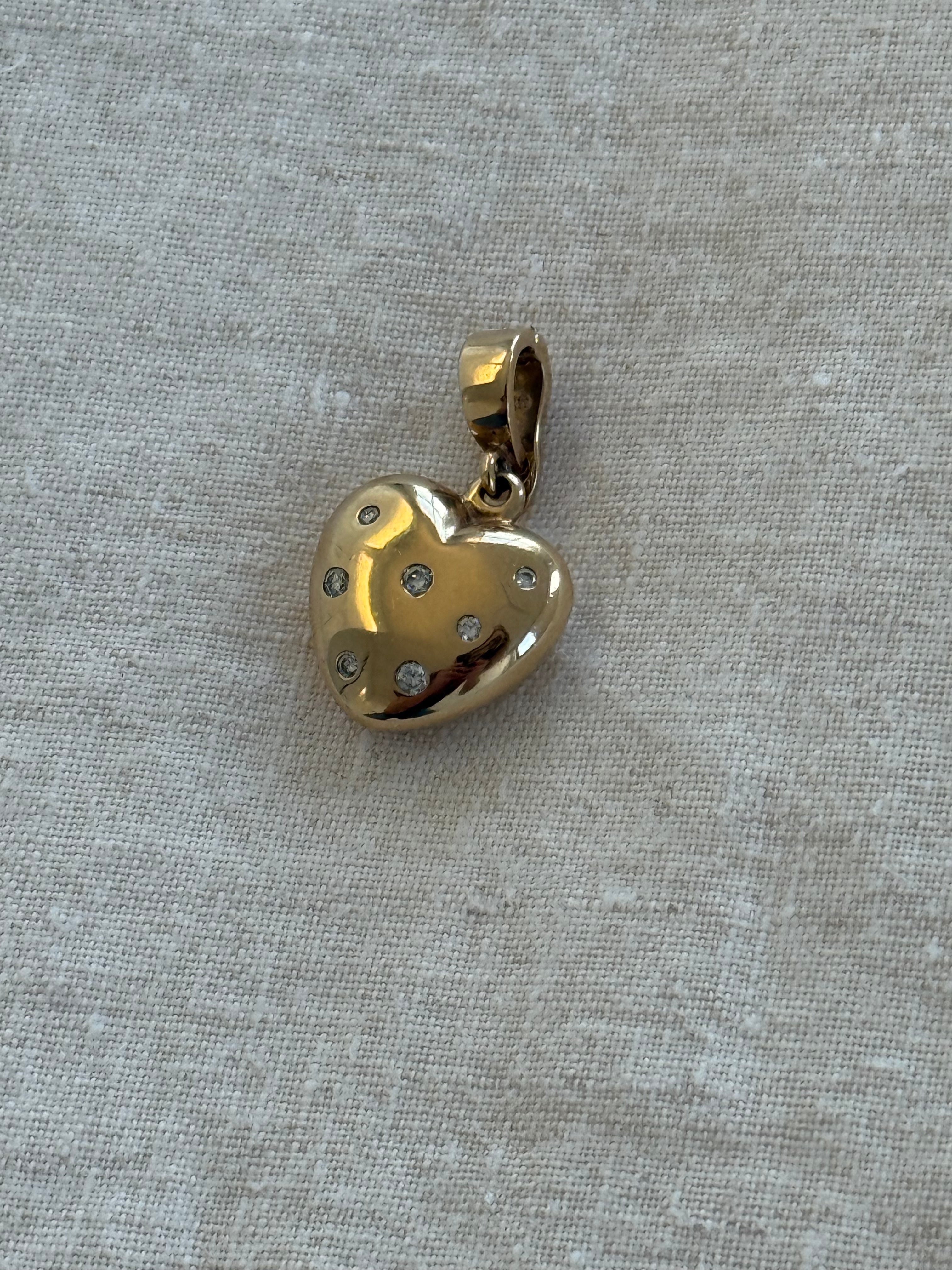 Diamond Heart Lucky Charm