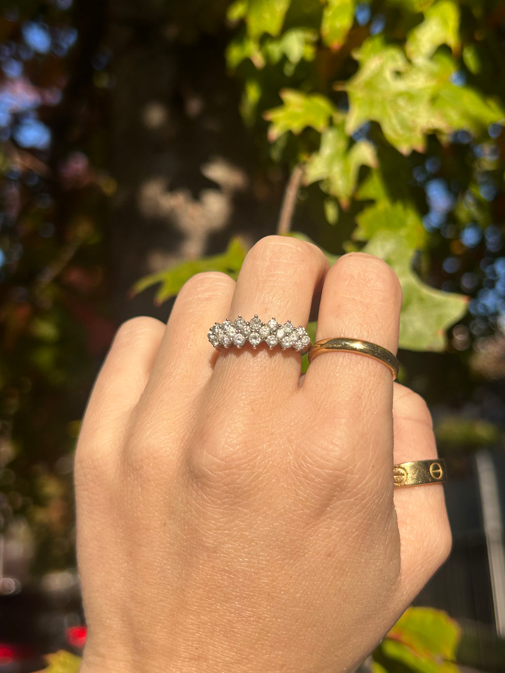 Diamond Cluster Ring