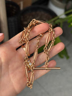 Antique Fancy Barrel Trombone Watch Chain