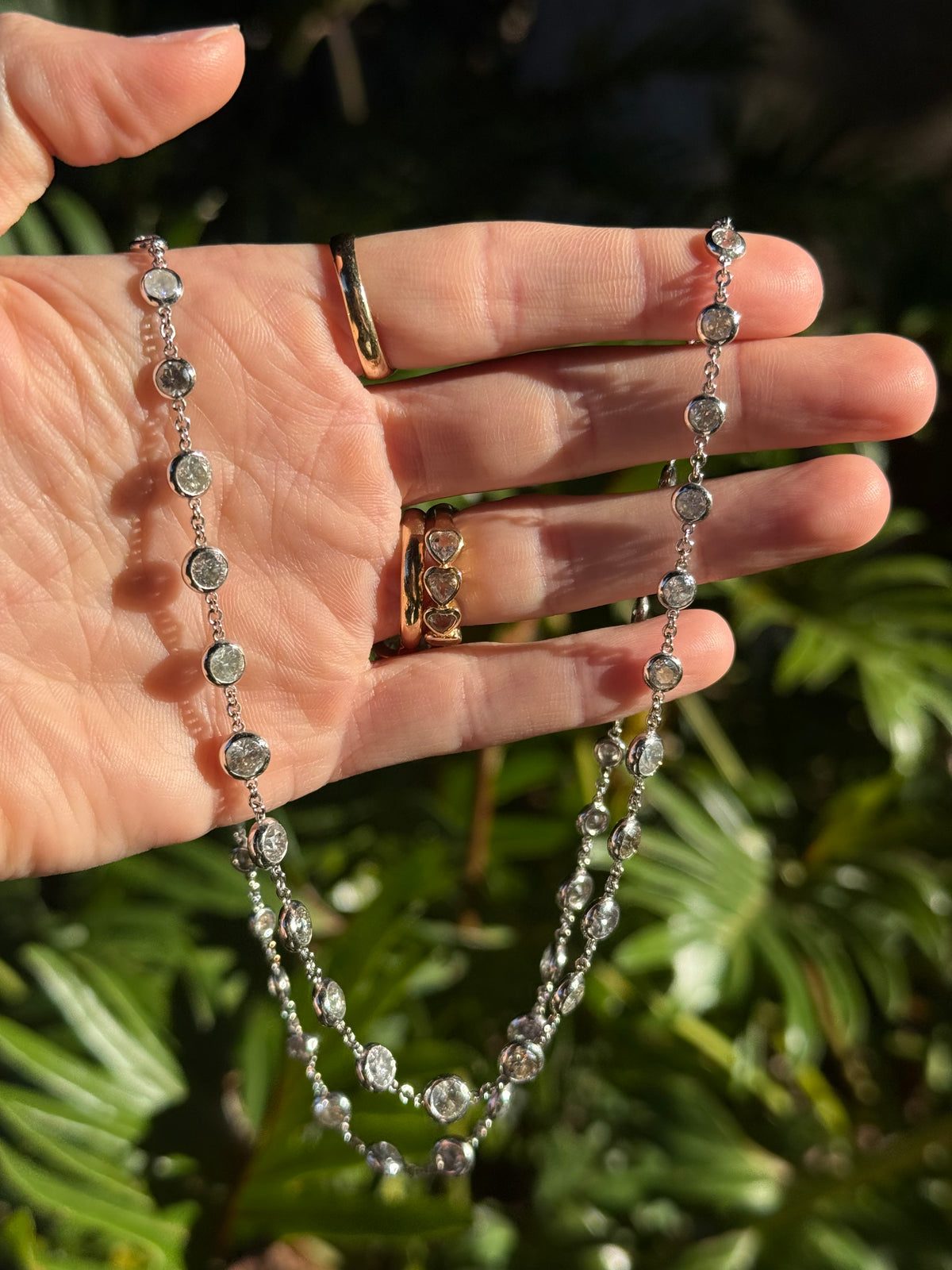 Celestial 14 Carat Natural Diamond Strand Set