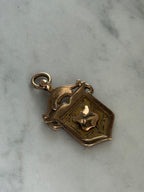 Solid Antique Shield Pendant