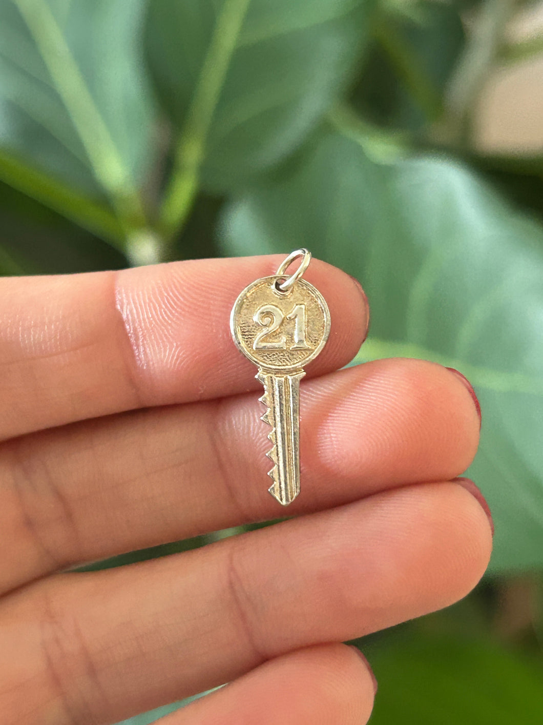 Sterling Silver 21 Key Charm