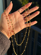 18k Fancy Ball Long Guard Chain