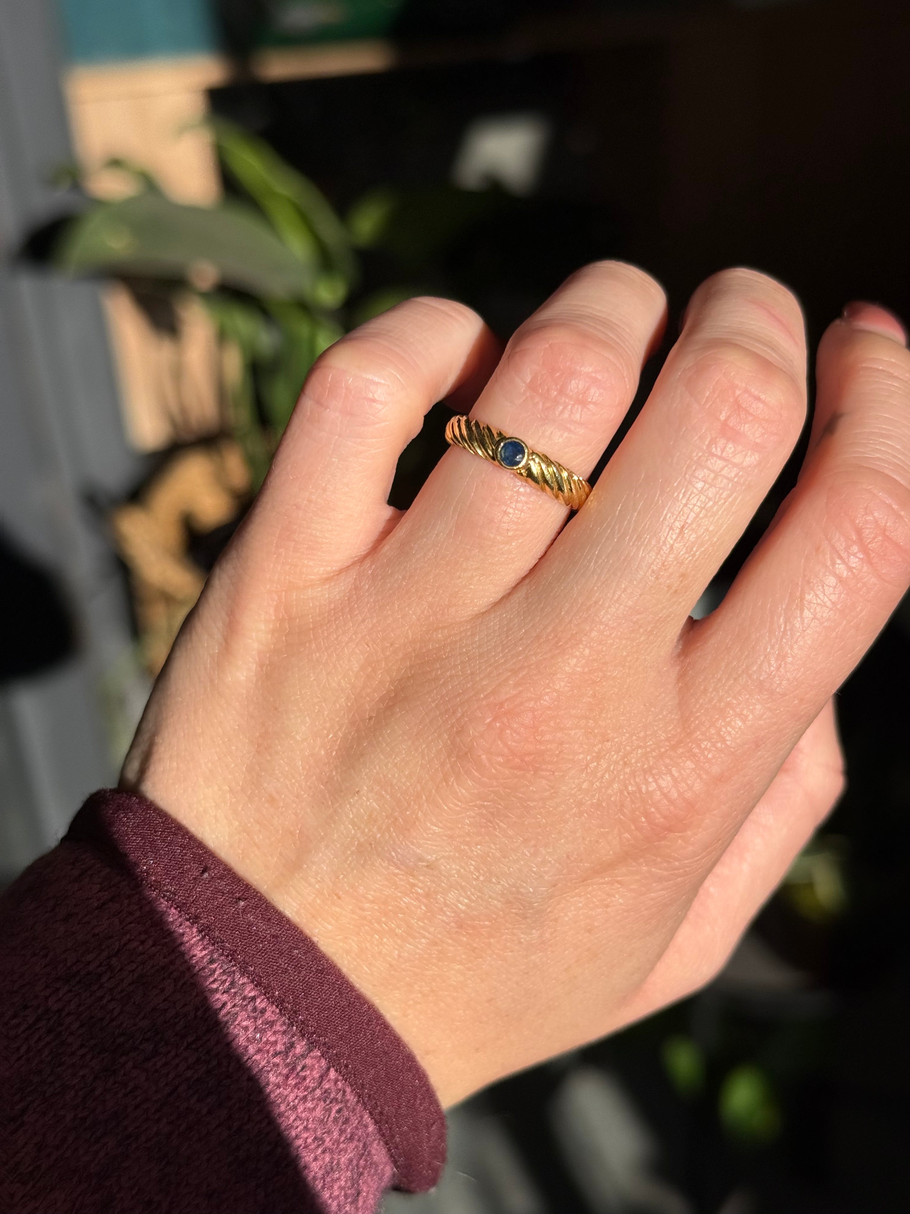 Sapphire Croissant Band