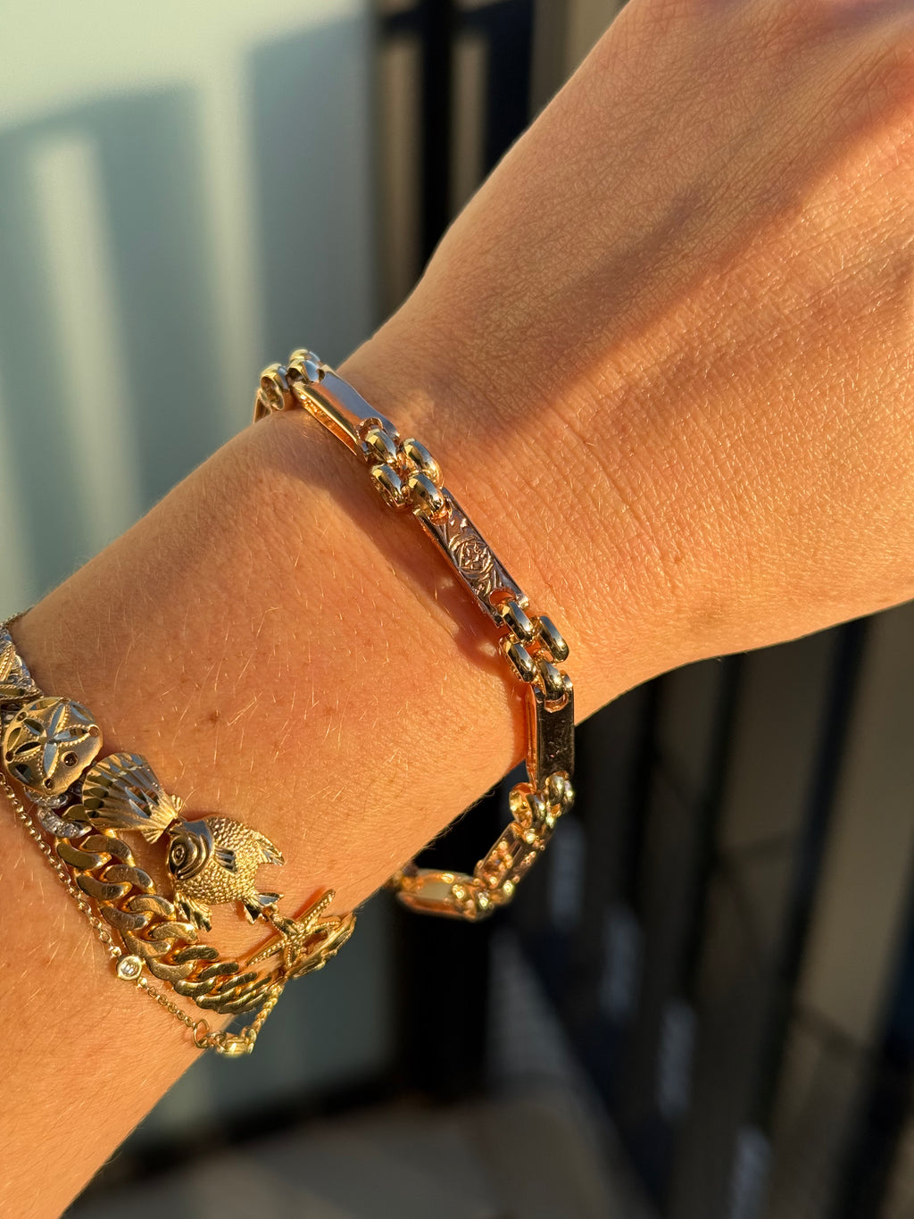 Filigree Bolt Gate Bracelet